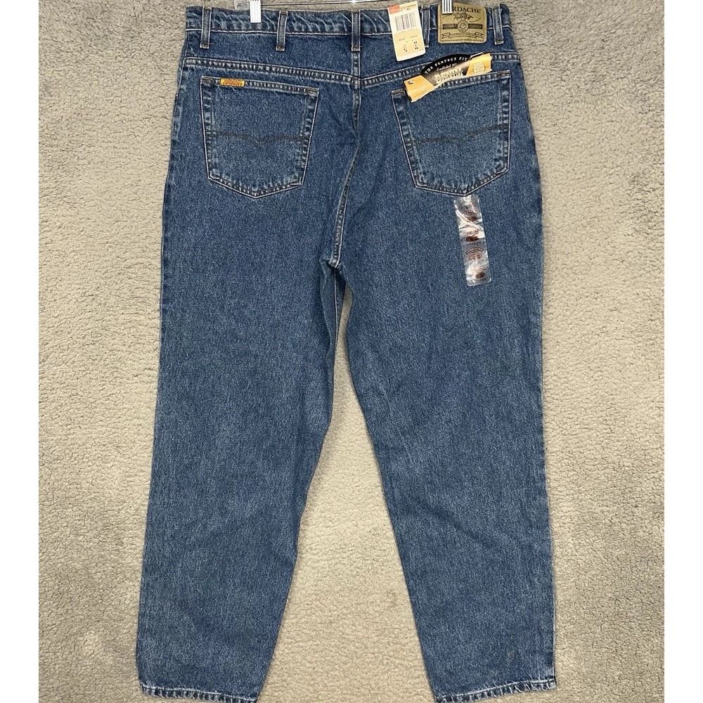 NOS Jordache Jeans Men's‎ Size 40 x 32 Blue Denim Tapered Leg Work Pants VTG NWT